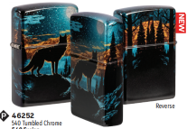 Zippo Lighter 46252 48459 Wolf In Moon Design, Lighters & Matches, - Outdoor Kuwait