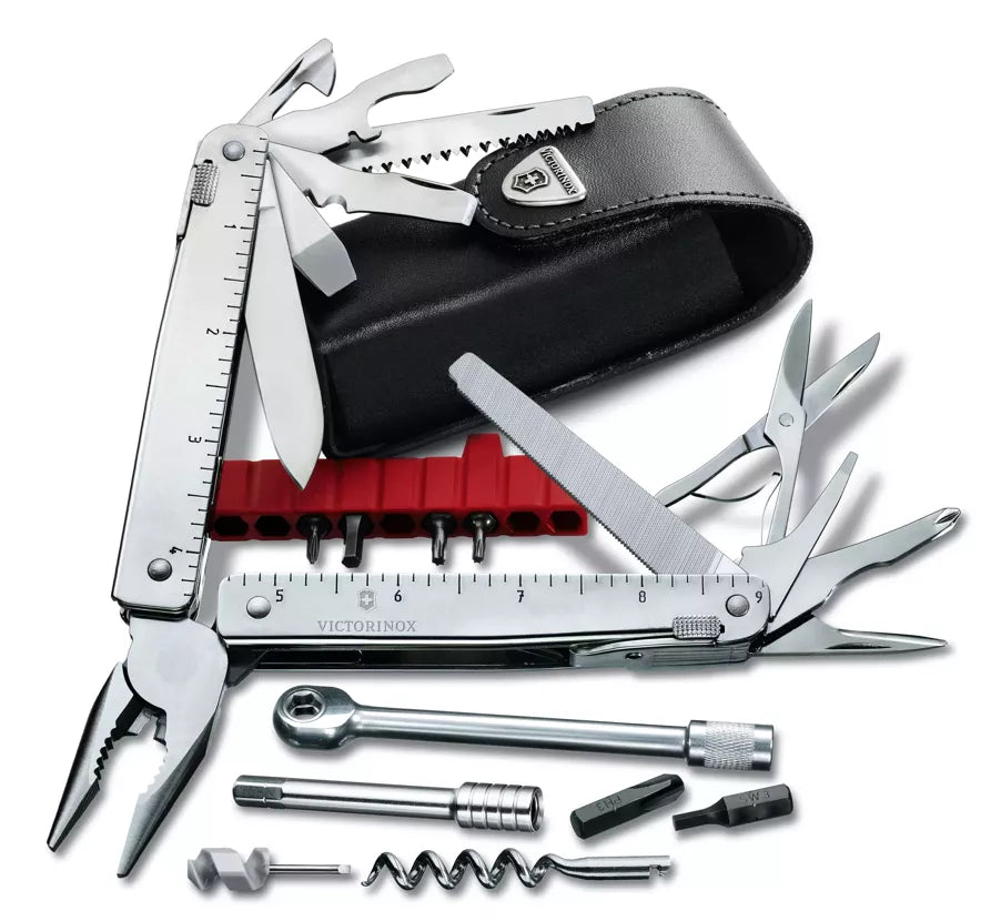 Victorinox Swiss Tool X Plus W/Leather Case, Ratchet & Bits Set, Knives,    - Outdoor Kuwait