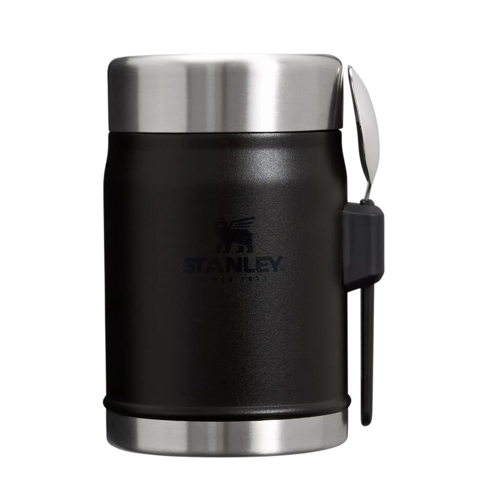 STANLEY CLASSIC LEGENDARY FOOD JAR + SPORK | 0.4L, Food Storage, Black 2.0 - Outdoor Kuwait