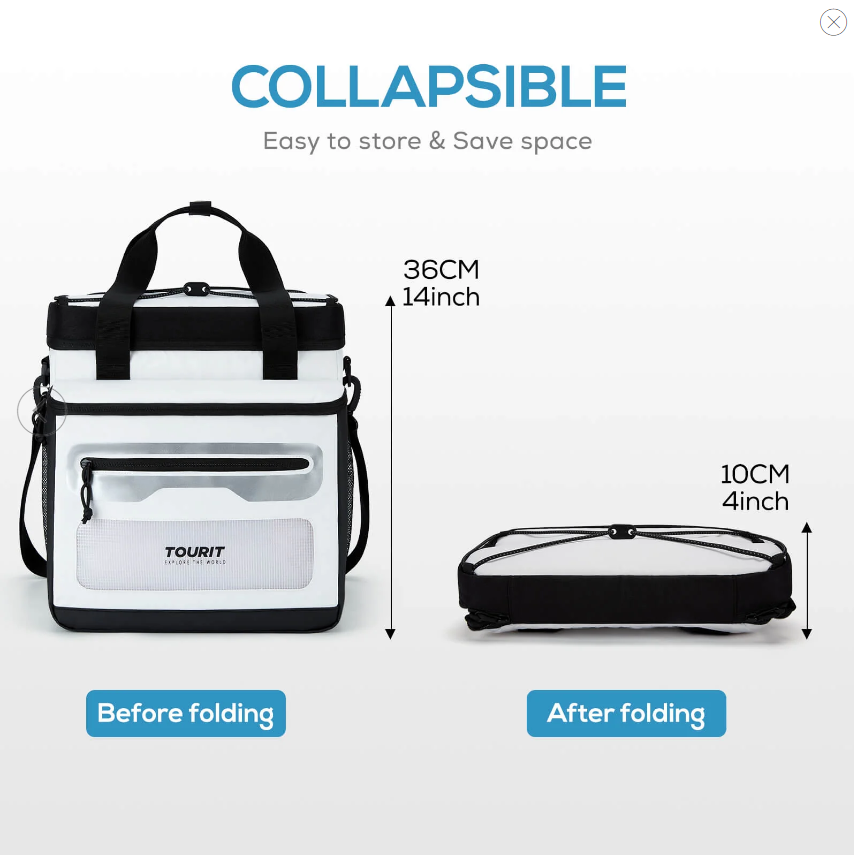 Tourit Collapsible Cooler Bag, Coolers,    - Outdoor Kuwait