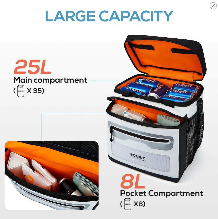 Tourit Collapsible Cooler Bag, Coolers,    - Outdoor Kuwait