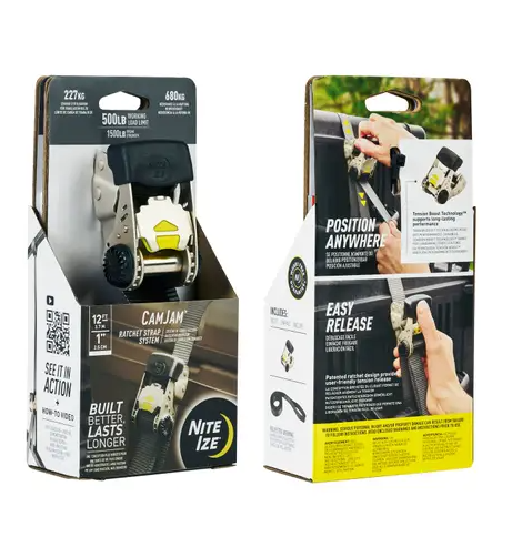 Nite Ize CamJam Ratchet Strap System Small 1 Pack, Camping Essential, - Outdoor Kuwait