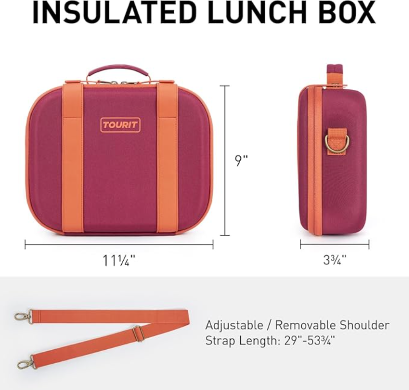 Tourit Lunch Box Hard Shell, Lunch Box, - Outdoor Kuwait