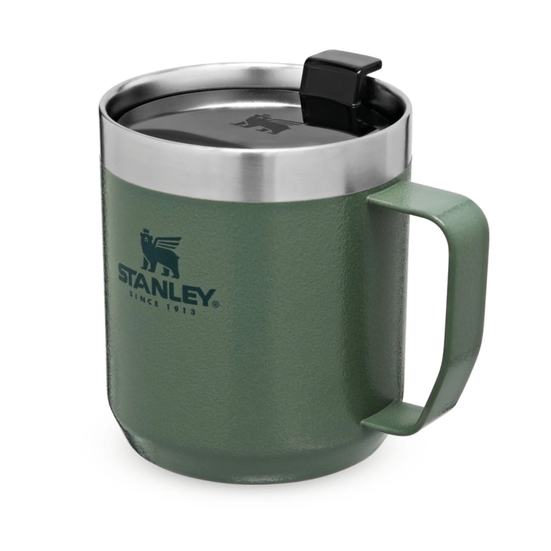 Stanley CLA Stay-Hot Camp Mug, Mugs, 12oz Hammertone Green - Outdoor Kuwait