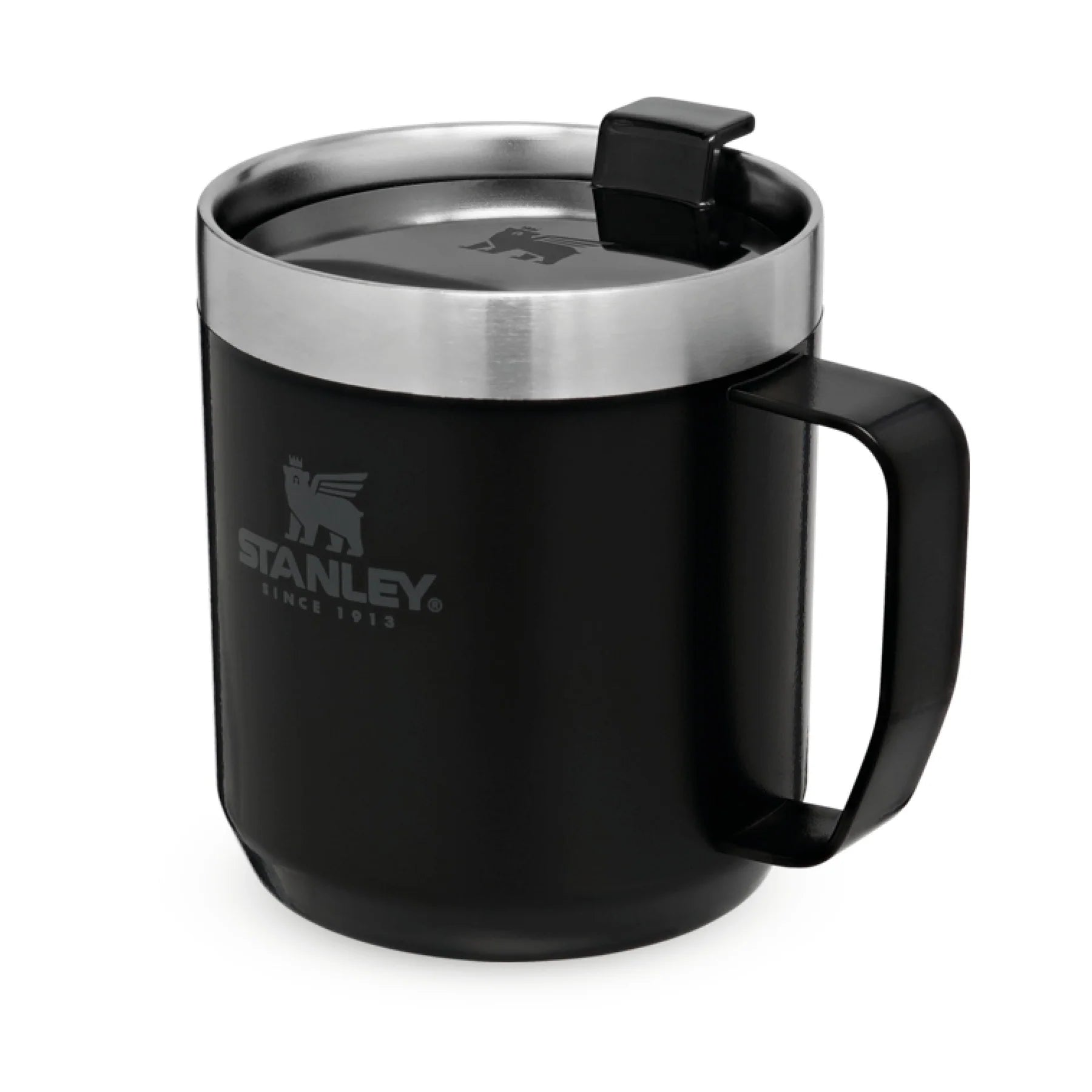 Stanley CLA Stay-Hot Camp Mug, Mugs, 12oz Matte Black - Outdoor Kuwait