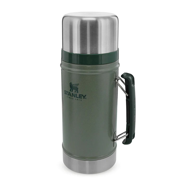 STANLEY CLASSIC LEGENDARY FOOD JAR, Food Storage, 0.94L Hammertone Green - Outdoor Kuwait