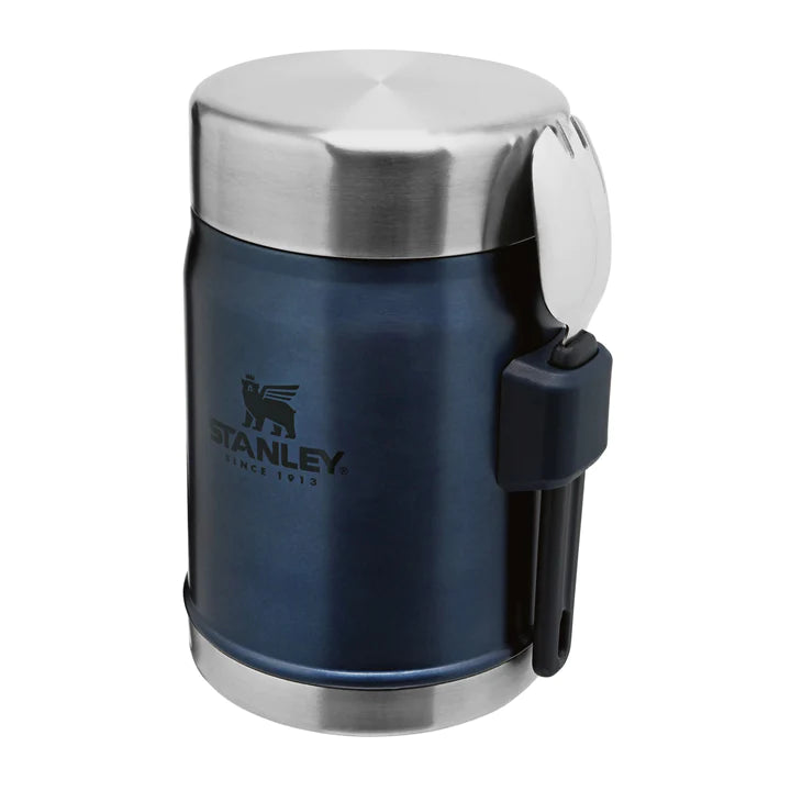 STANLEY CLASSIC LEGENDARY FOOD JAR + SPORK | 0.4L, Food Storage, Nightfall Blue   - Outdoor Kuwait