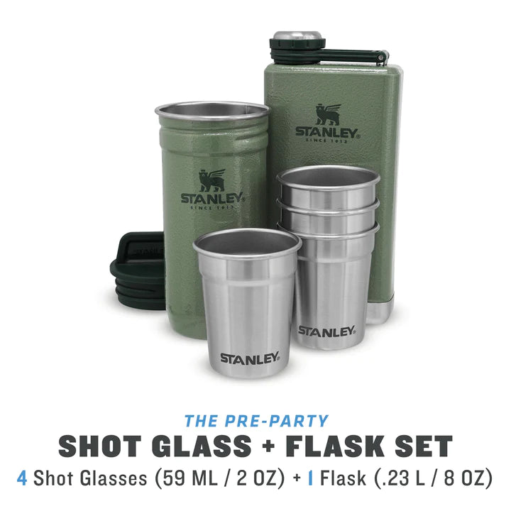 STANLEY ADVENTURE PRE-PARTY SHOT GLASS + FLASK SET, Shot Glasses, - Outdoor Kuwait