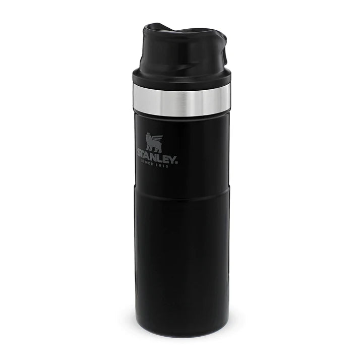 STANLEY CLASSIC TRIGGER-ACTION TRAVEL MUG | 0.47L, Mugs, Matte Black Pebble   - Outdoor Kuwait
