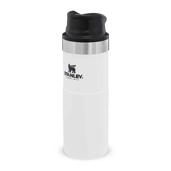 STANLEY CLASSIC TRIGGER-ACTION TRAVEL MUG | 0.47L, Mugs, Polar White   - Outdoor Kuwait