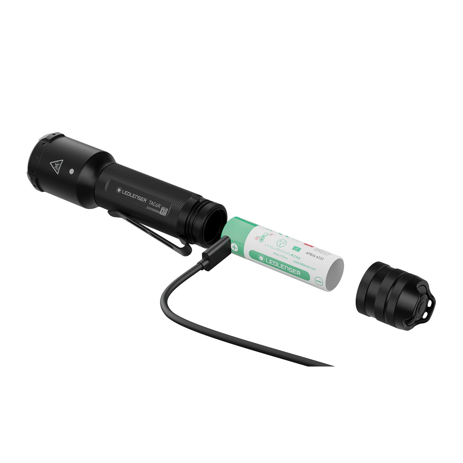 Ledlenser TAC6R Rechargeable Tactical Flashlight 2000lm IP68, , - Outdoor Kuwait