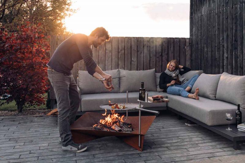 Hofats Triple 120 Fire Bowl, Firepit, - Outdoor Kuwait
