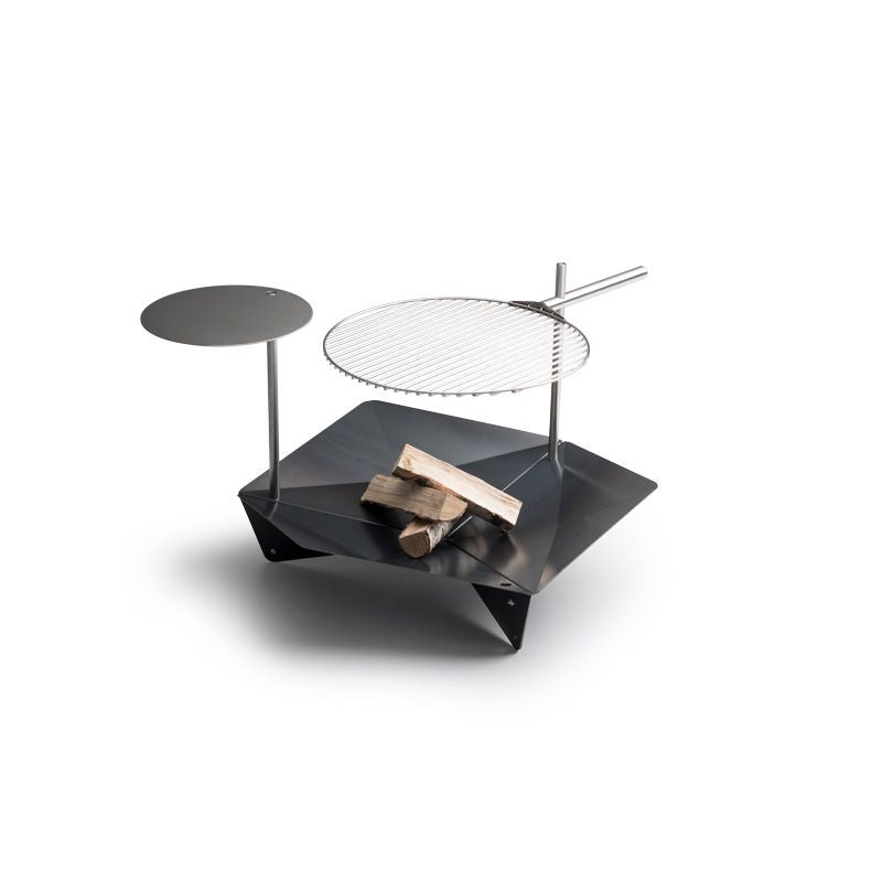Hofats Triple 120 Fire Basket - Pole 55, Firepit Table, - Outdoor Kuwait