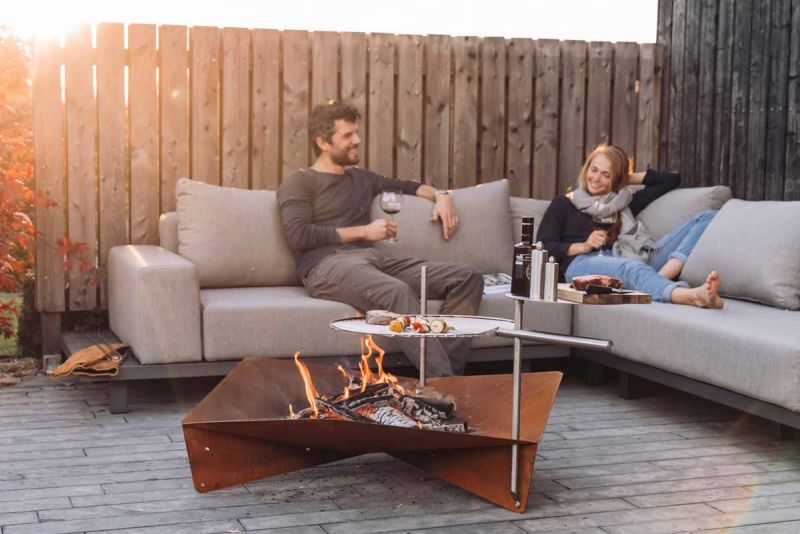 Hofats Triple Fire Basket - Grid 55, Firepit Grid, - Outdoor Kuwait