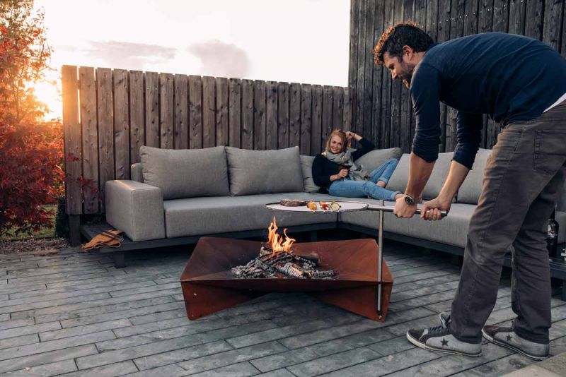 Hofats Triple Fire Basket - Grid 55, Firepit Grid, - Outdoor Kuwait