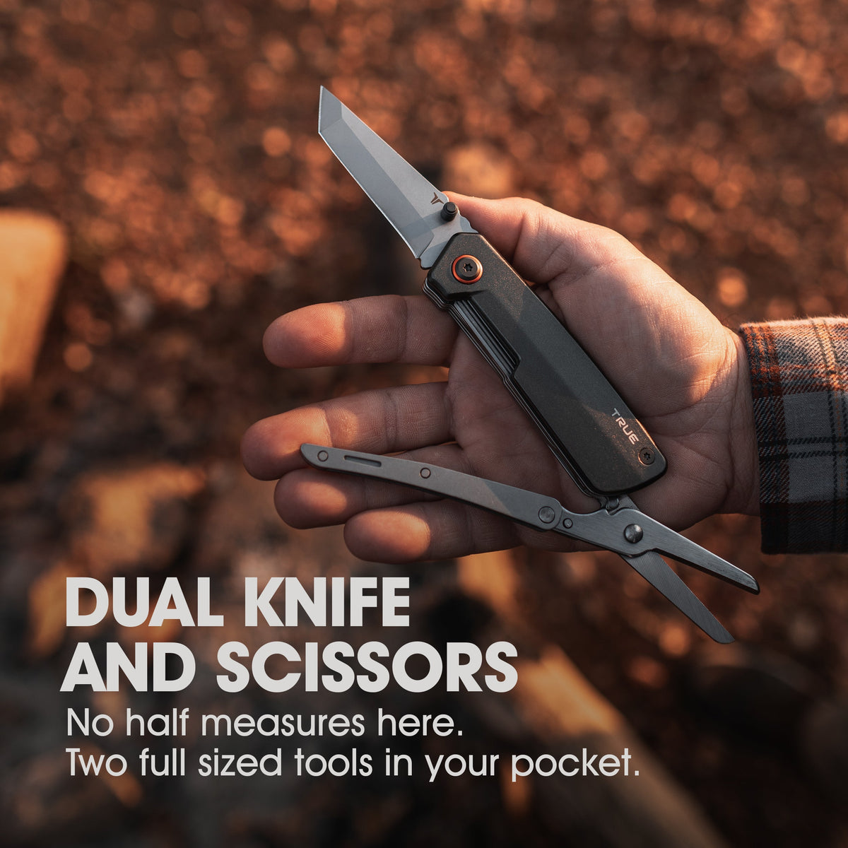 True Utility Dual Cutter 2-in-1 Knife and Scissors Multi-Tool, Knives, - Outdoor Kuwait
