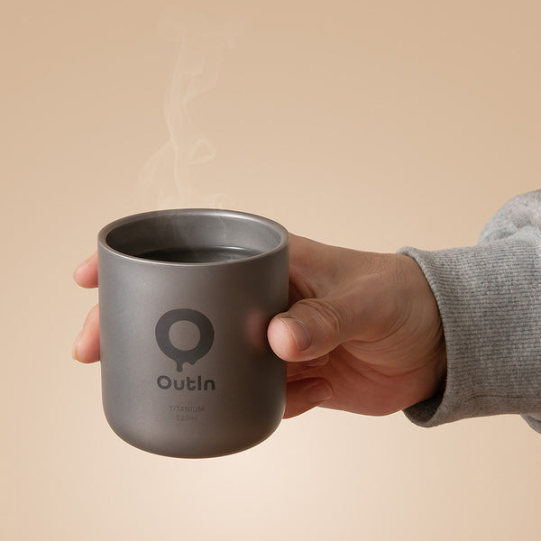 Outin Titanium Coffee Cup, Coffee Cup, - Outdoor Kuwait