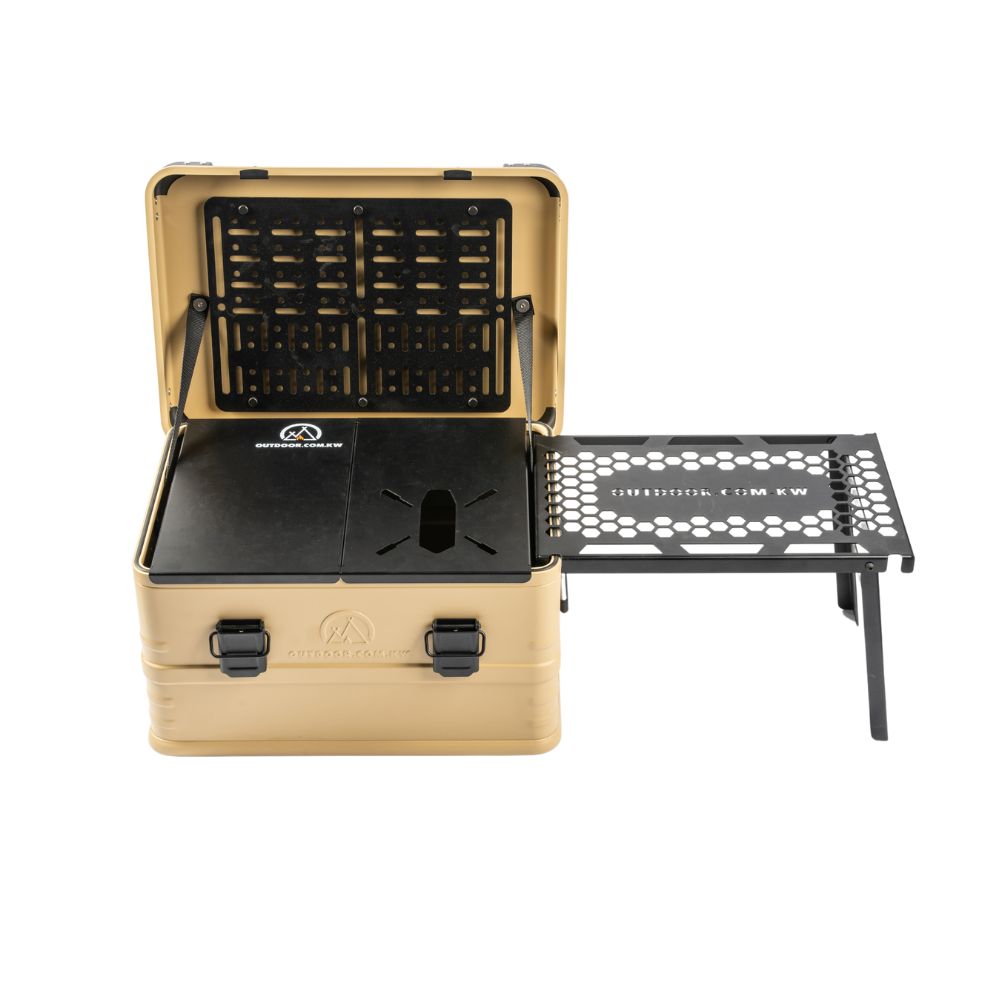 Outdoor Portable Aluminum Storage Container & Accessories - Beige, Storage Box, - Outdoor Kuwait