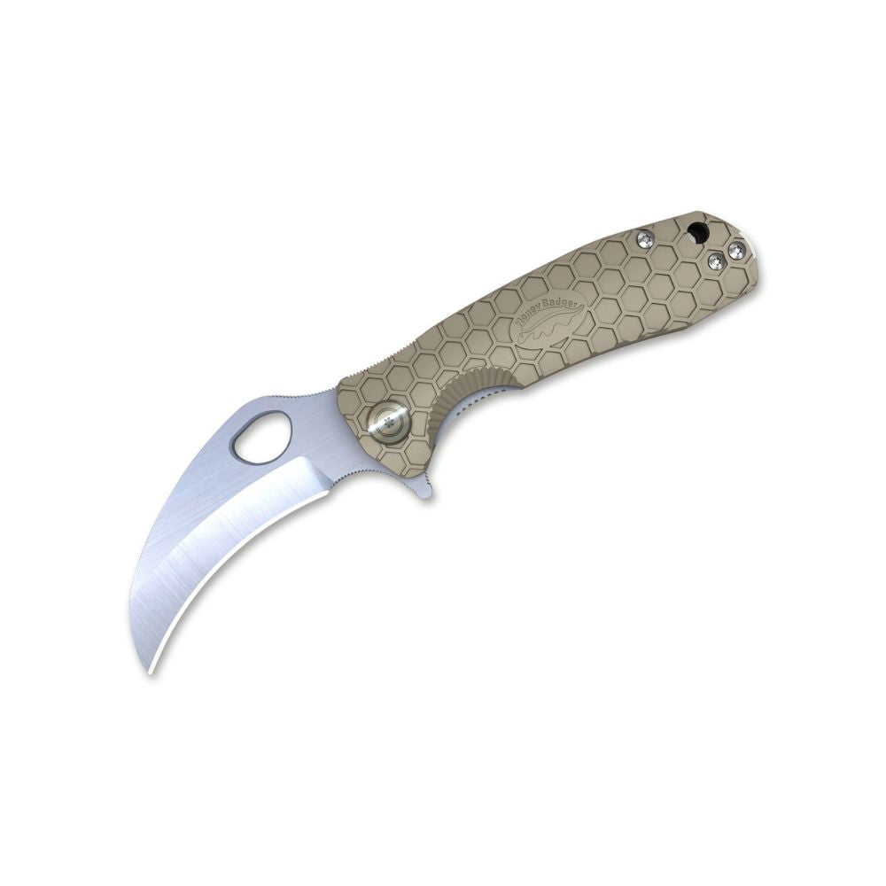 Honey Badger Claw D2 Medium Tan Plain LR, Knives, - Outdoor Kuwait