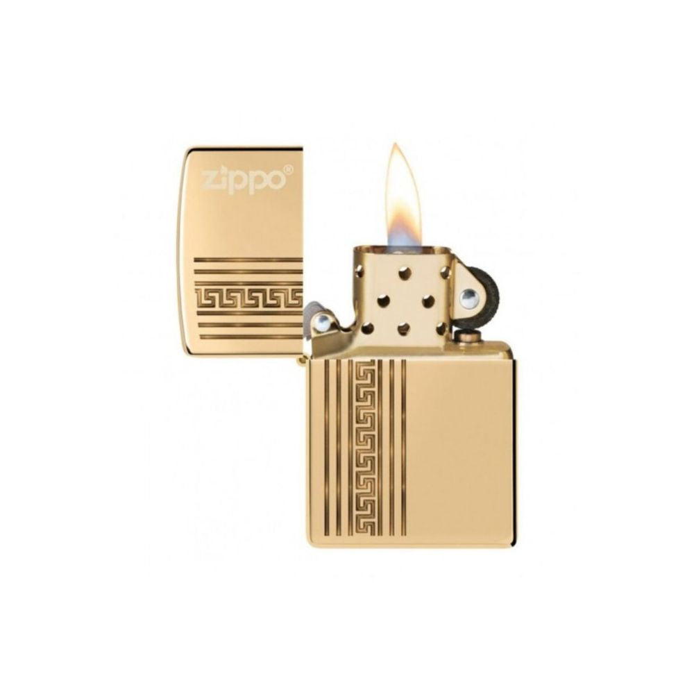 Zippo Solid Brass Luxury Design Lighter -ZP254B CI411712, Lighter, - Outdoor Kuwait