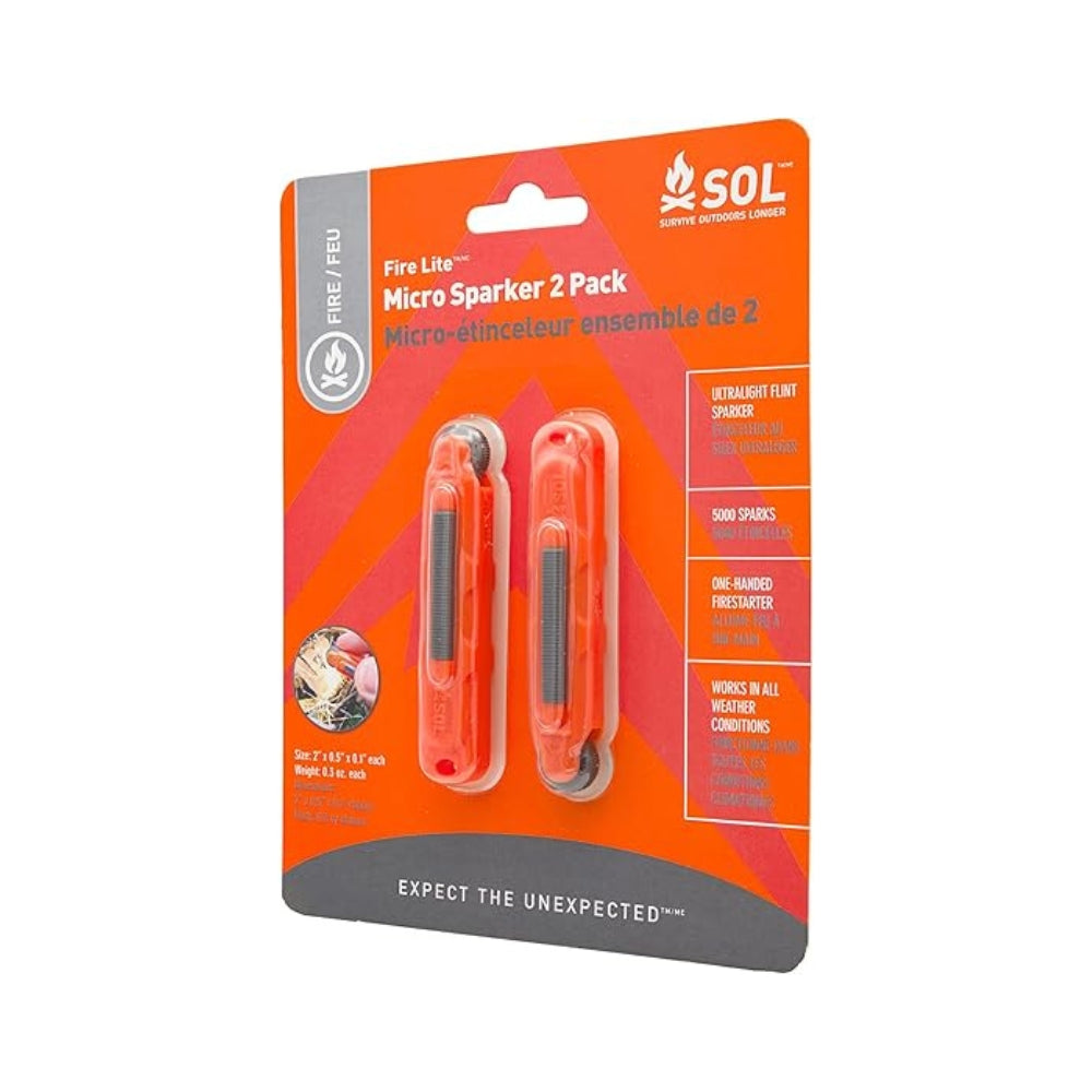S.O.L Fire Lite Micro Sparker 2 Pack, Fire Starter, - Outdoor Kuwait
