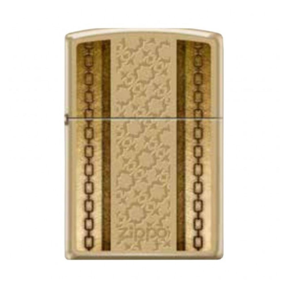 Zippo 254B MP401062 Brass Chain And Pattern Lighter, Lighter, - Outdoor Kuwait