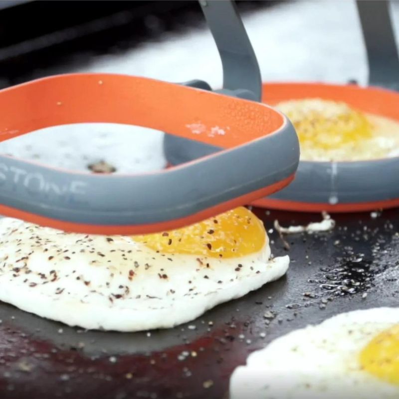 Blackstone 4" Egg Rings Bundle, 8 Pack - 4 Square, 4 Circle, Griddle Accessories, - Outdoor Kuwait