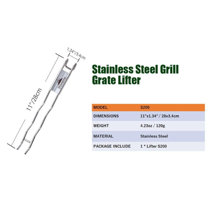 Campingmoon Barbecue Grill Lifter, Outdoor Grill Accessories,    - Outdoor Kuwait