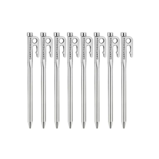 Campingmoon 8 Pieces Tent Pegs Stainless Steel - 26 cm, Camping Accessories,    - Outdoor Kuwait