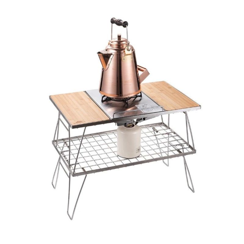 Campingmoon 2 Foldable Tables with Removable Center Compartment, Camp Furniture,    - Outdoor Kuwait