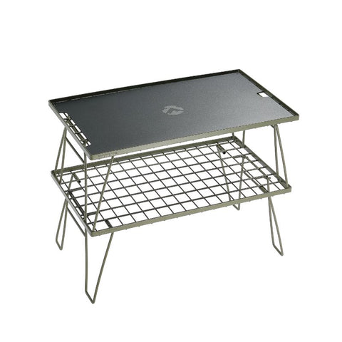 Campingmoon Black Multi Purpose Table + Two Aluminum