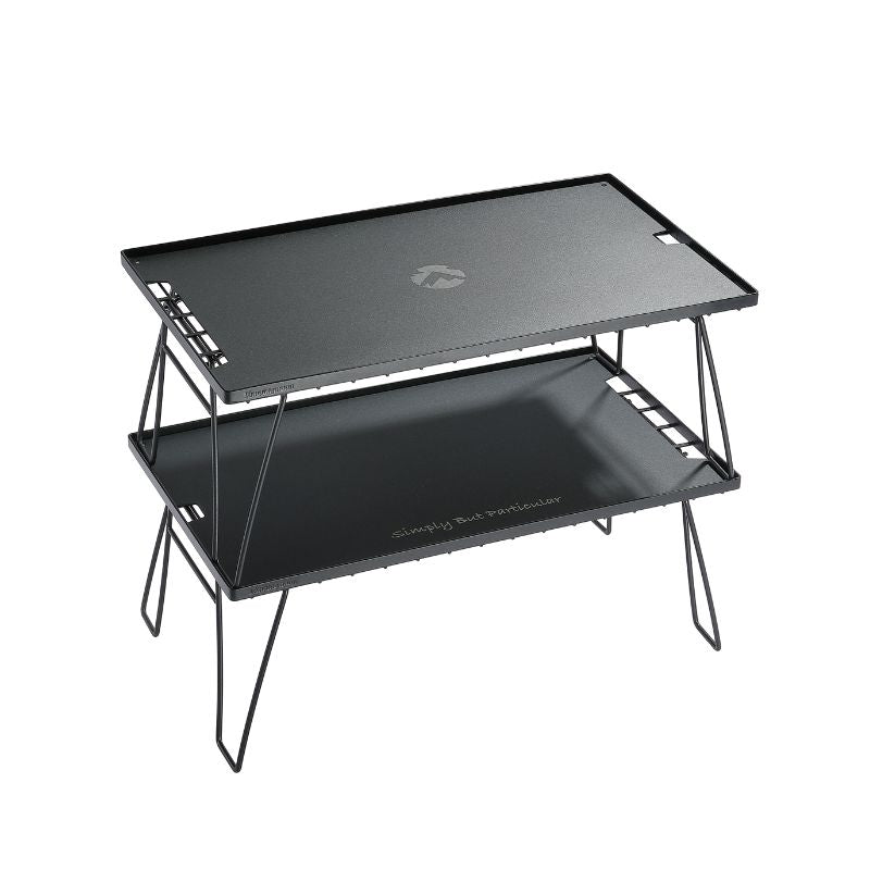 Campingmoon Black Multi Purpose Table + Two Aluminum, Camp Furniture,    - Outdoor Kuwait