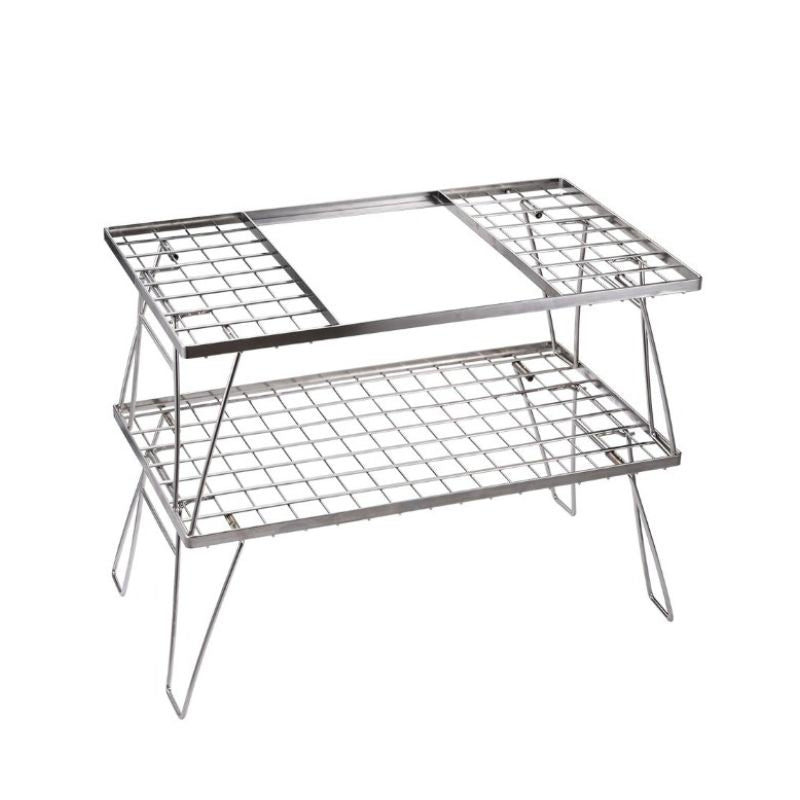 Campingmoon 2 Foldable Tables with Removable Center Compartment, Camp Furniture,    - Outdoor Kuwait