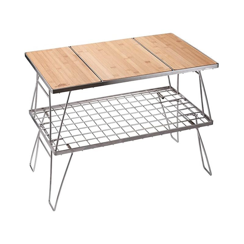 Campingmoon 2 Foldable Tables with Removable Center Compartment, Camp Furniture,    - Outdoor Kuwait
