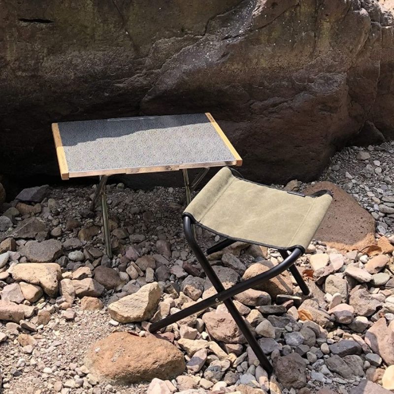 Campingmoon Folding Stool - Khaki, Camp Furniture,    - Outdoor Kuwait
