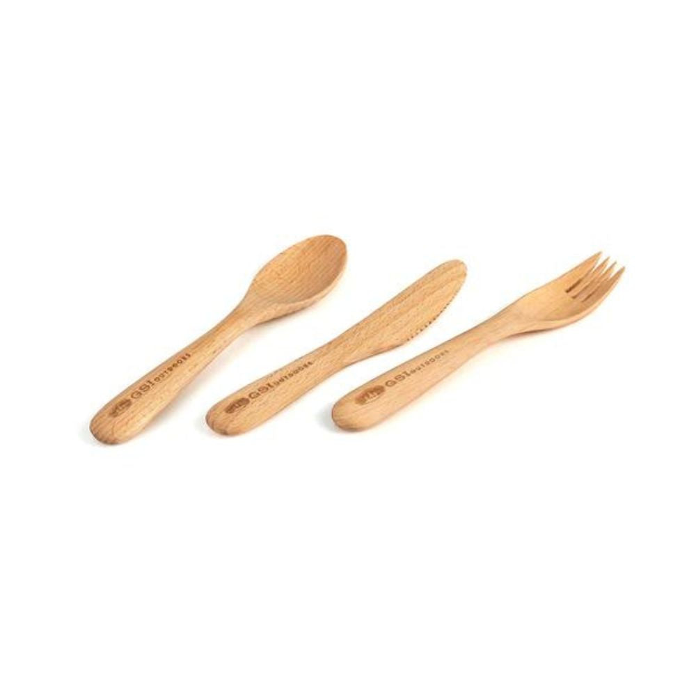 GSI Outdoor Rakau 3pc. Cutlery Set, Reusable Cutlery,    - Outdoor Kuwait
