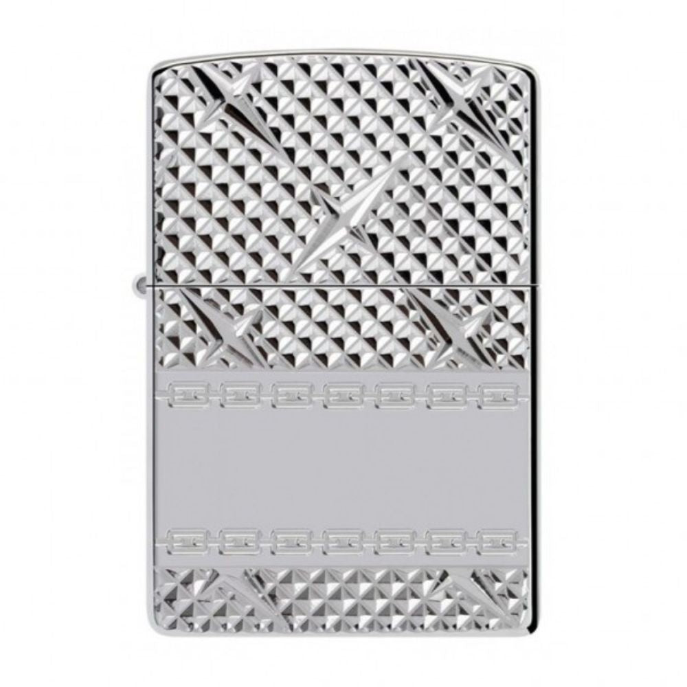 Zippo Diamond Plate Chain Lighter - ZP167 AE401058, Lighter, - Outdoor Kuwait