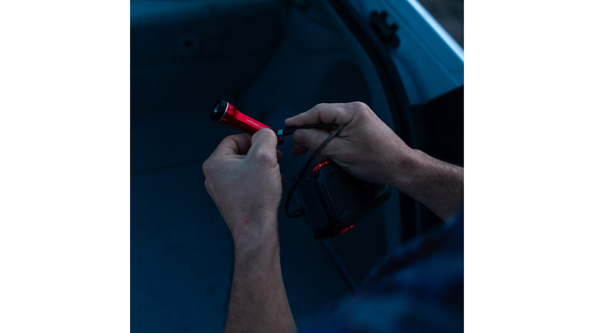 Nebo Luxtreme Nano 420 Lumen Rechargeable Torch Blue, Flashlights, - Outdoor Kuwait