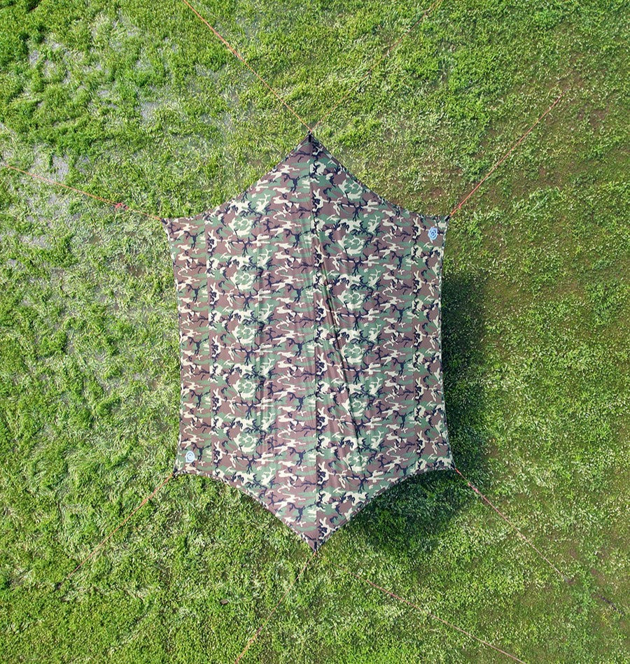 The Earth Camo Hexa Tarp (Wood Land), Tarp, - Outdoor Kuwait