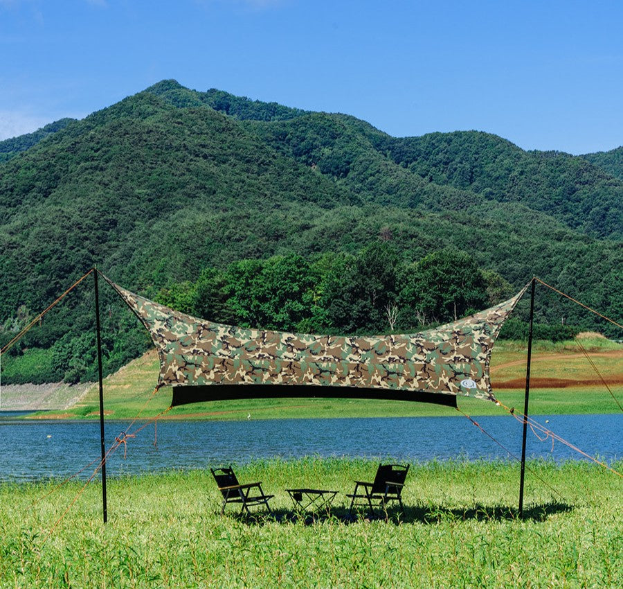 The Earth Camo Hexa Tarp (Wood Land), Tarp, - Outdoor Kuwait