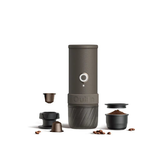 OutIn Mino Portable Electric Espresso Machine - Tundra Brown, Coffee Machine, - Outdoor Kuwait
