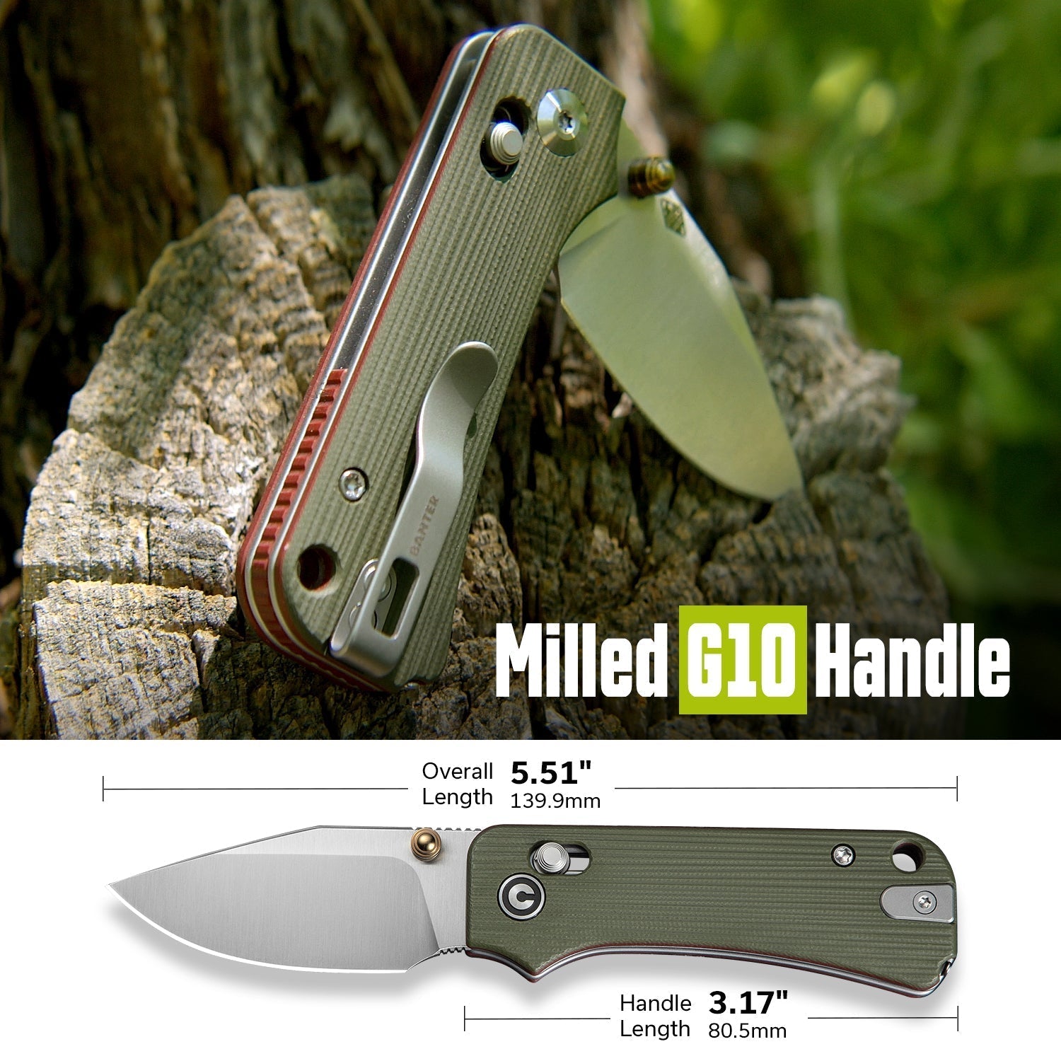 CIVIVI Baby Banter 2 G10 Pocket Knife C24074-1