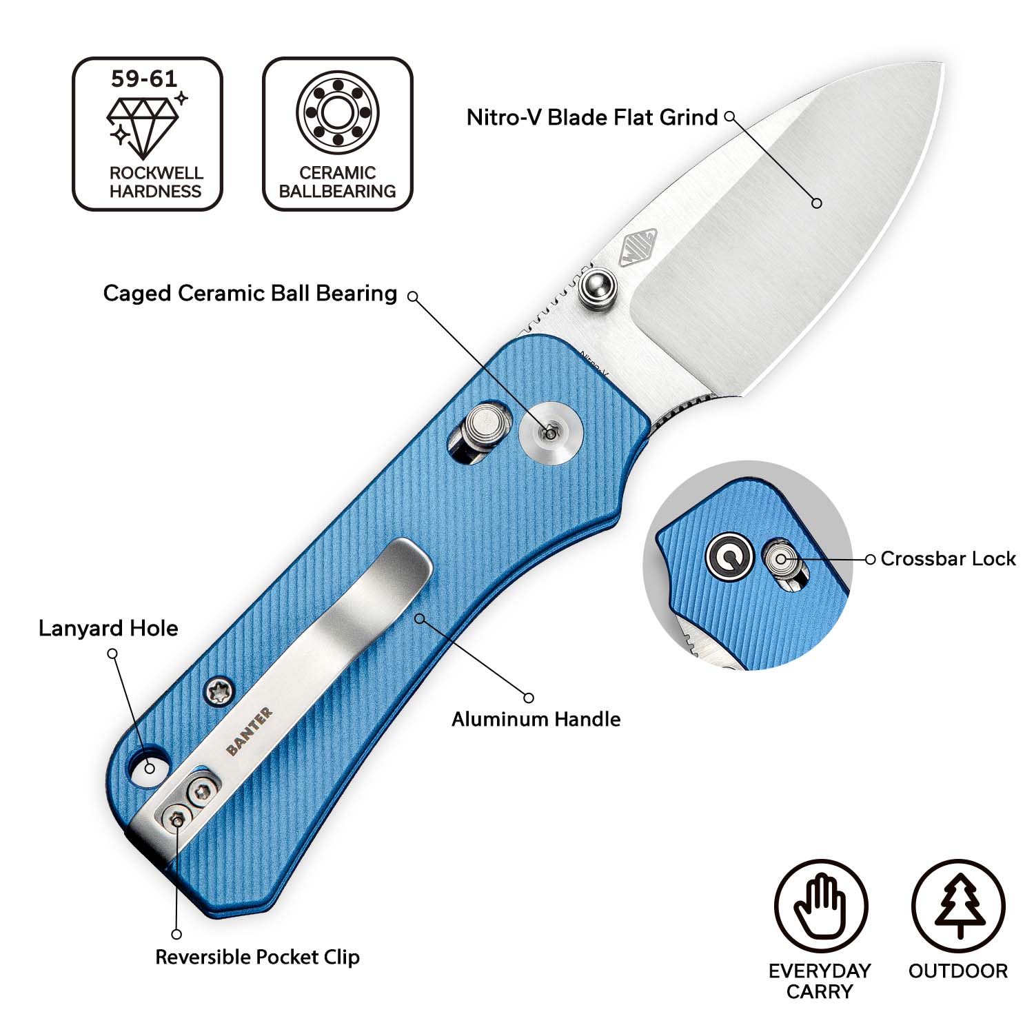 CIVIVI Baby Banter 2 Aluminum Pocket Knife C23074-1