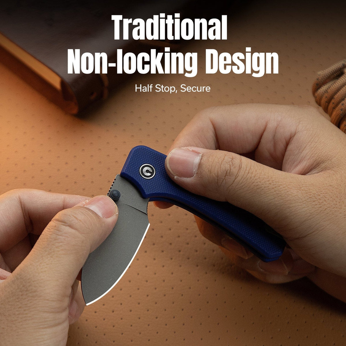 CIVIVI Baby Banter Slip Joint Blue G10 Pocket Knife C25066A-1, Knives, - Outdoor Kuwait