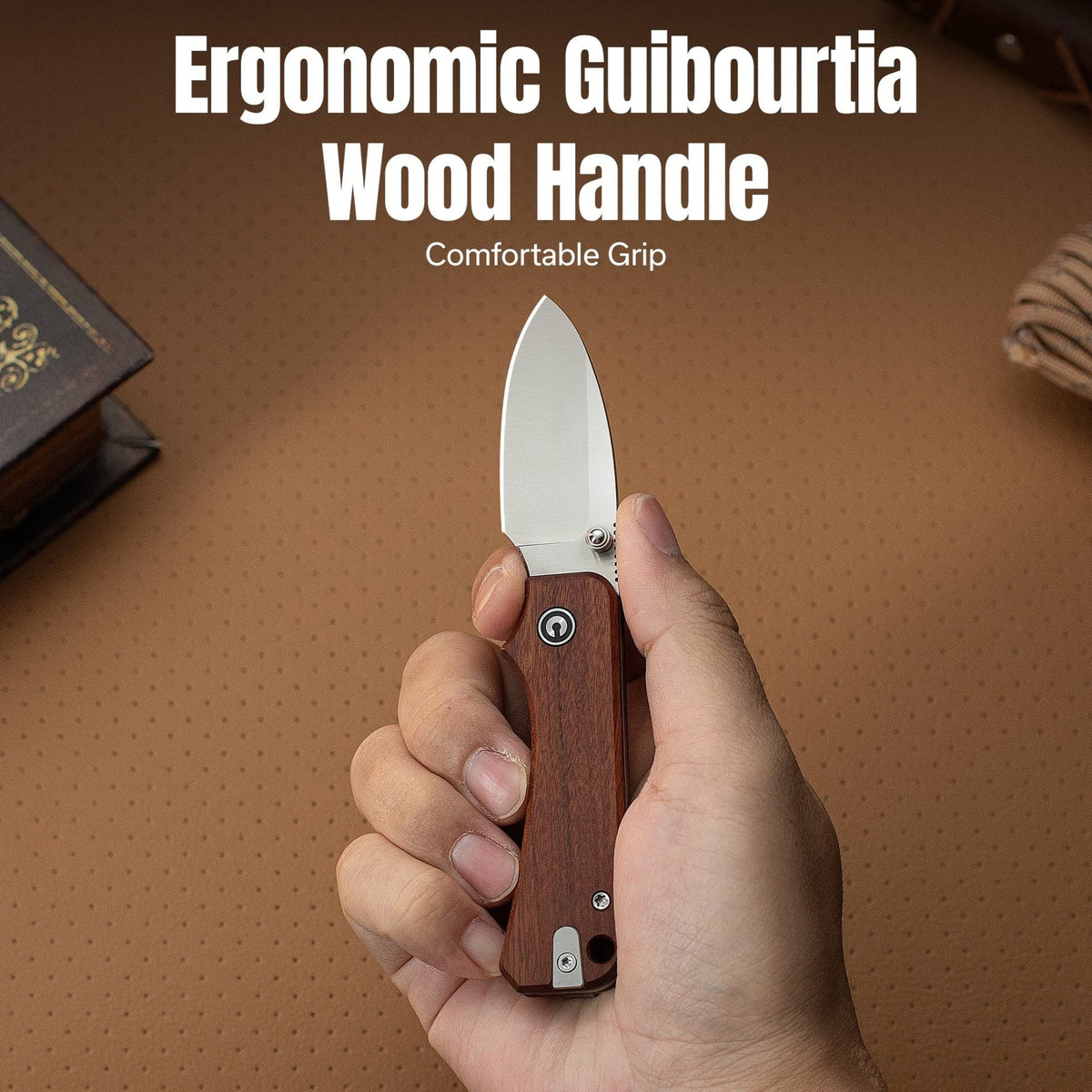 CIVIVI Baby Banter Slip Joint Wood Pocket Knife C25066A-2, Knives, - Outdoor Kuwait
