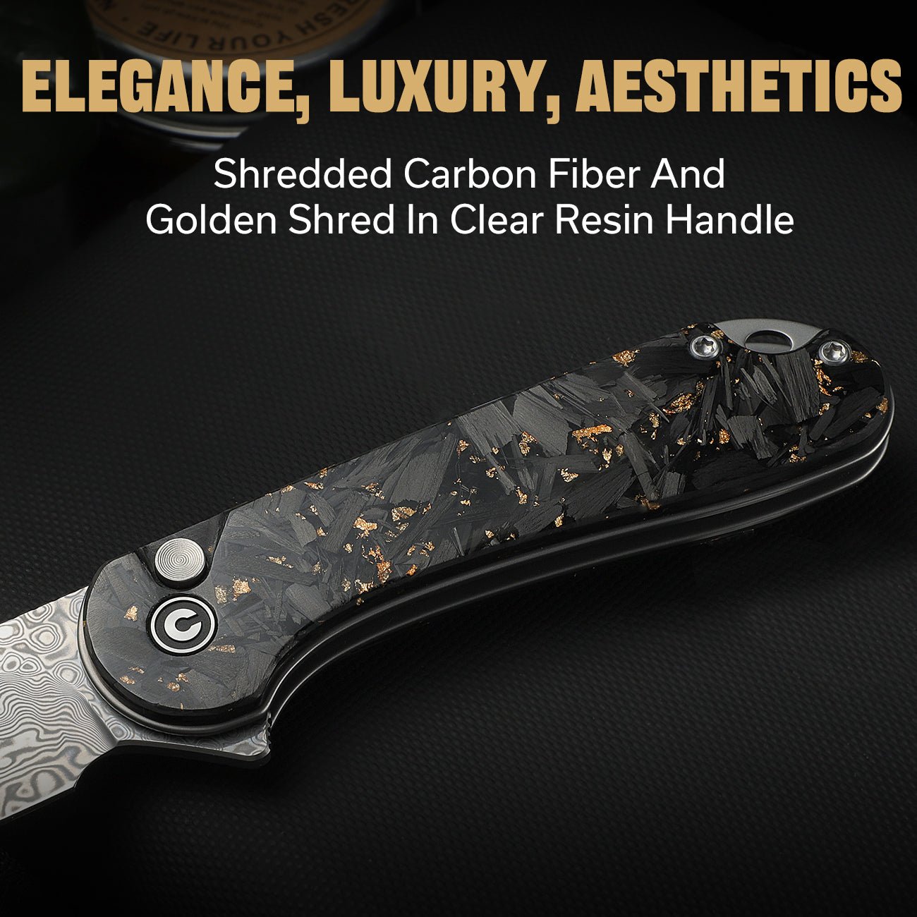 CIVIVI Button Lock Elementum II Pocket Knife C18062P-10