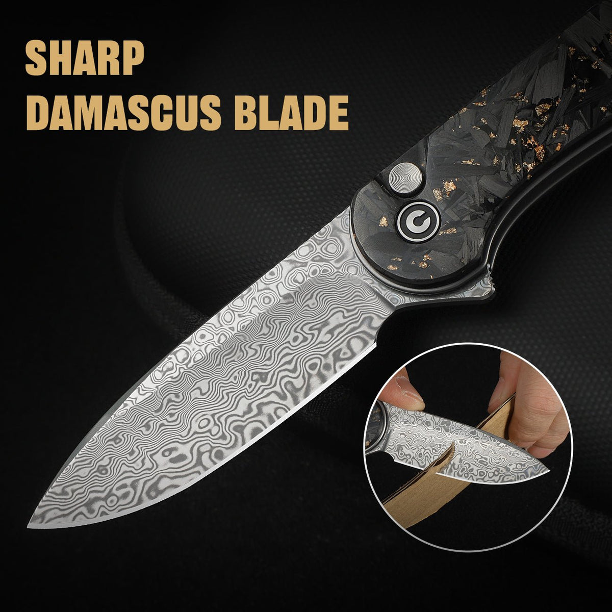 CIVIVI Button Lock Elementum II Pocket Knife C18062P-10