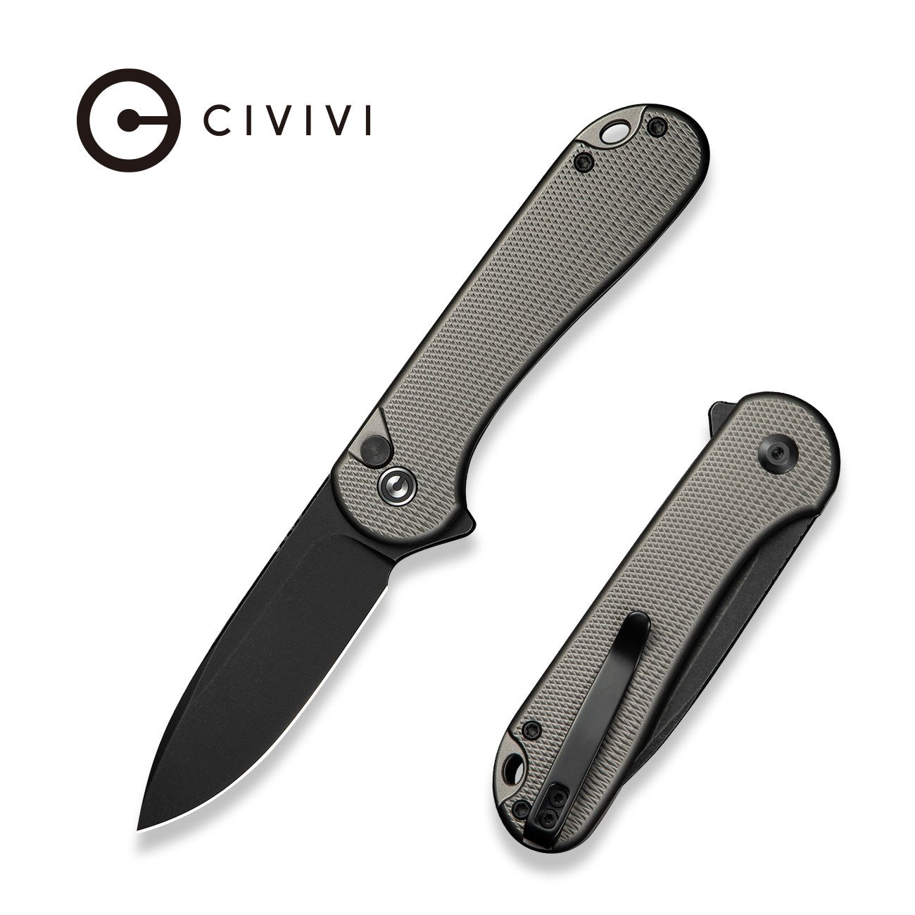 CIVIVI Button Lock Elementum II Aluminum Pocket Knife C18062PD-1