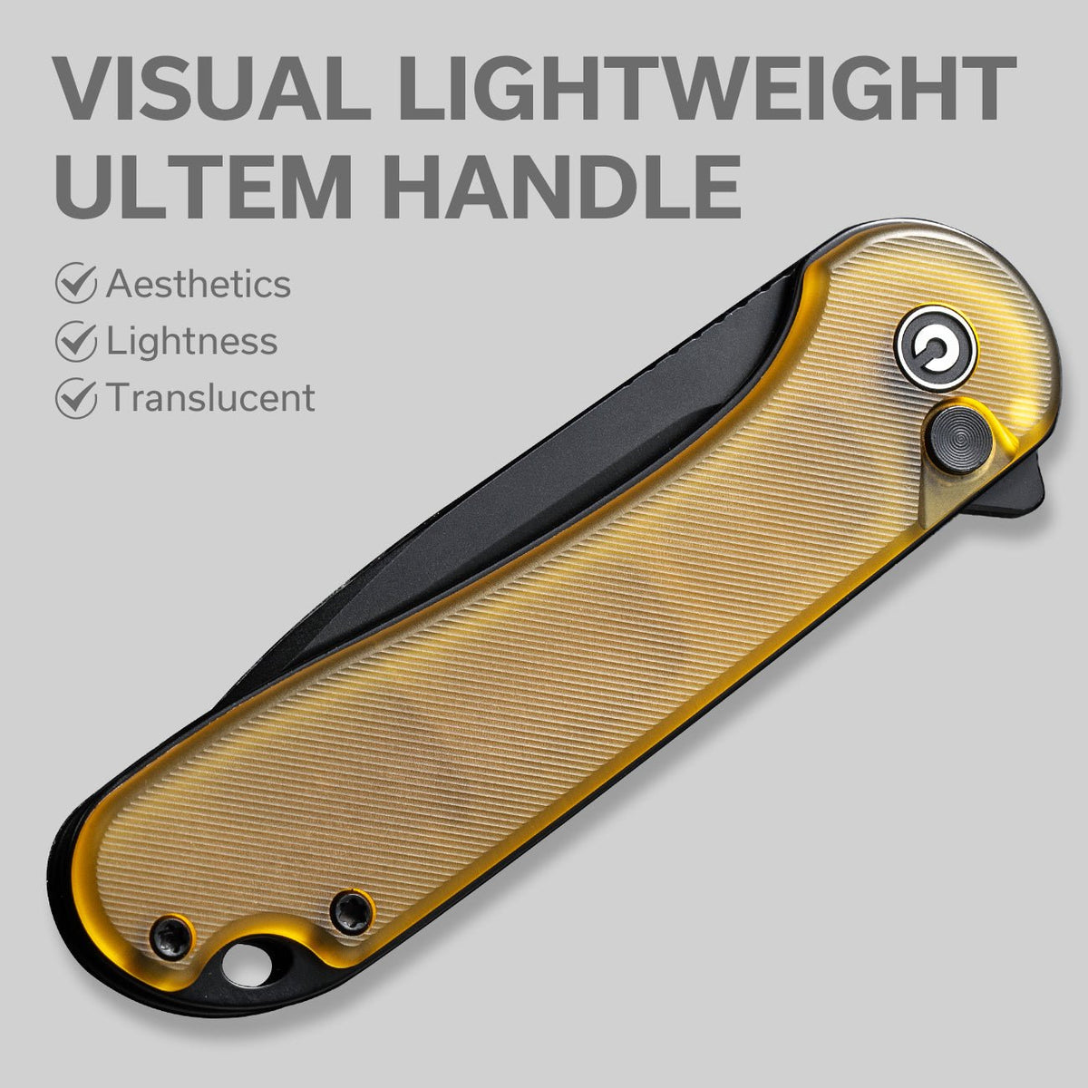CIVIVI Button Lock Elementum II Bead Blasted Ultem Pocket Knife C18062P-8, Knives, - Outdoor Kuwait