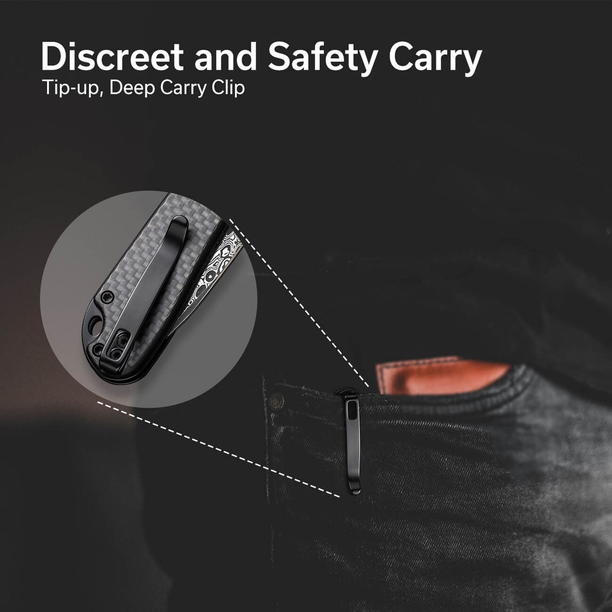 CIVIVI Button Lock Elementum II Carbon Fiber Pocket Knife C18062PB-DS1
